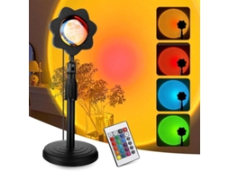 Lâmpada De Por Do Sol Com 16 Modos E Controle Remoto Projetor Led Usb Chuveiro Arco-íris