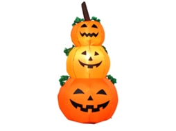 Decoração Halloween Inflável 1.2m 3 Fantasmas Abóbora