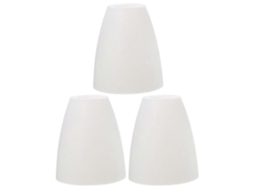 Conjunto De 3 Abajures Chão Em Plástico Para Luminária Mesa, Com Design Decorativo E Reposição.-aquaforge