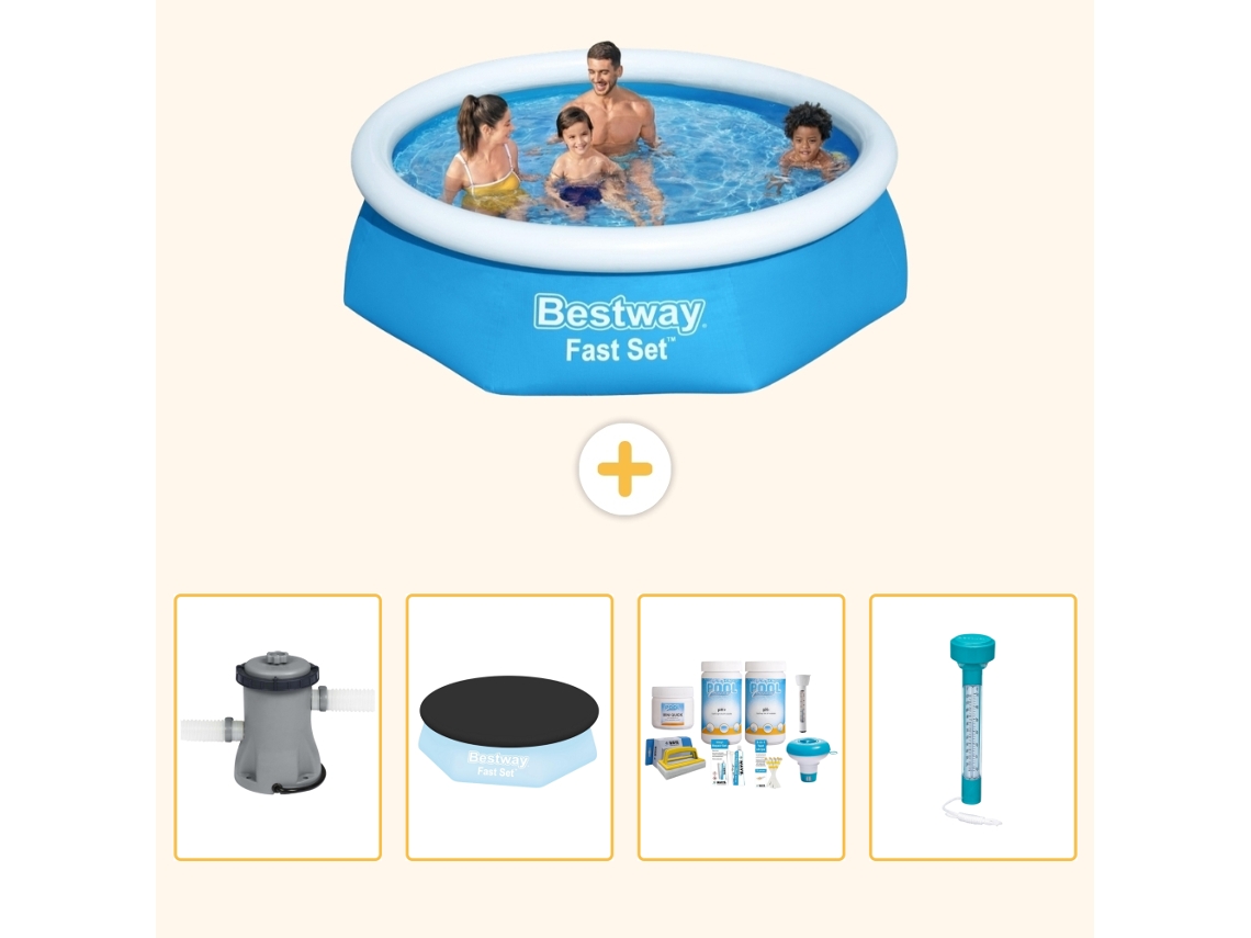Bestway Piscina Bestway Fast Set Redonda - 244x61 Cm - 5-peças S226