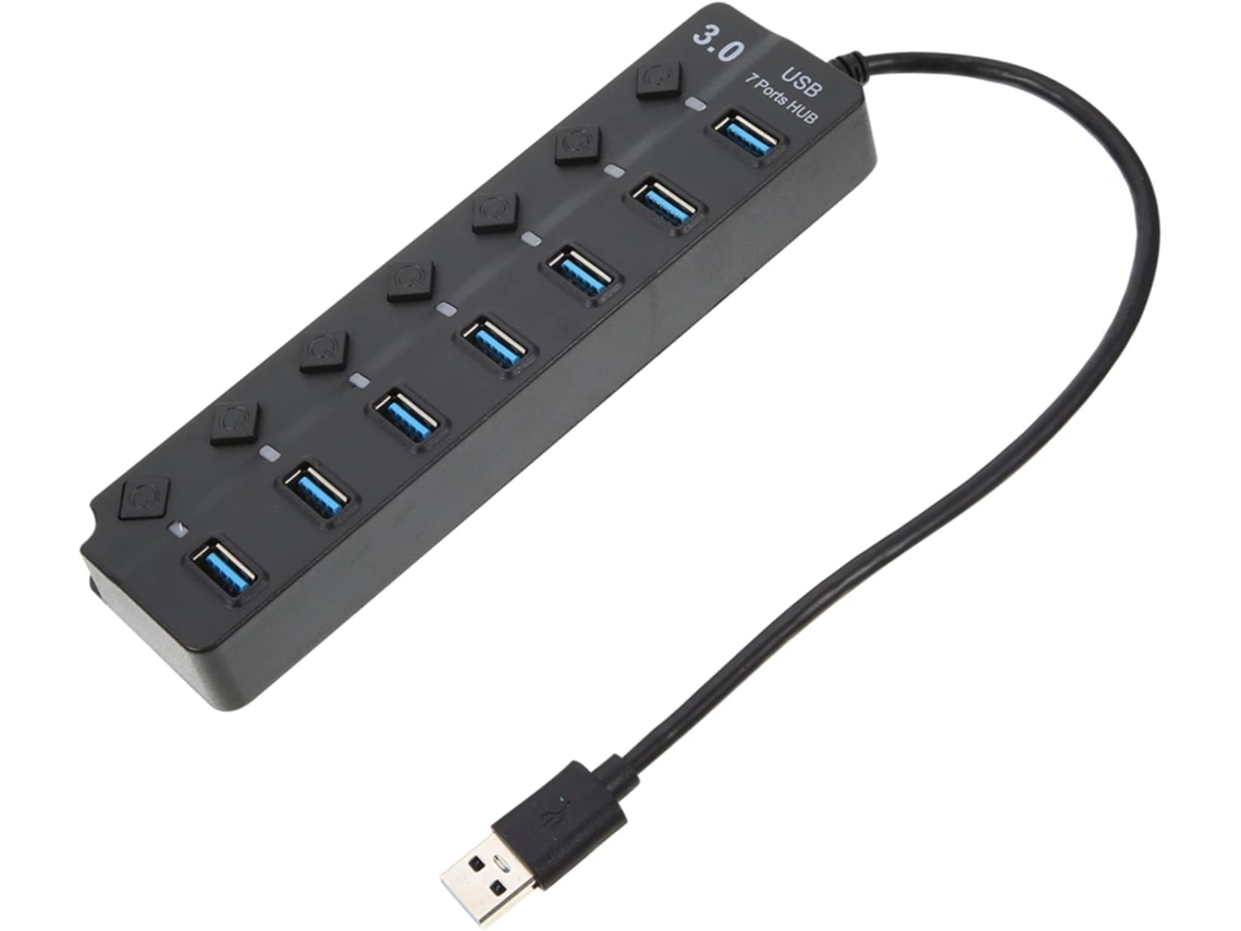 Hub Usb 3.0 Universal De 7 Portas, Plug And Play, Wavlink, Em