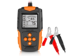 Testador de bateria automotiva 12V/24V com analisador digital LCD, ferramenta de diagnóstico de carga, medidores SOH, SOC, CCA e infravermelho para carros, caminhões e motocicletas.