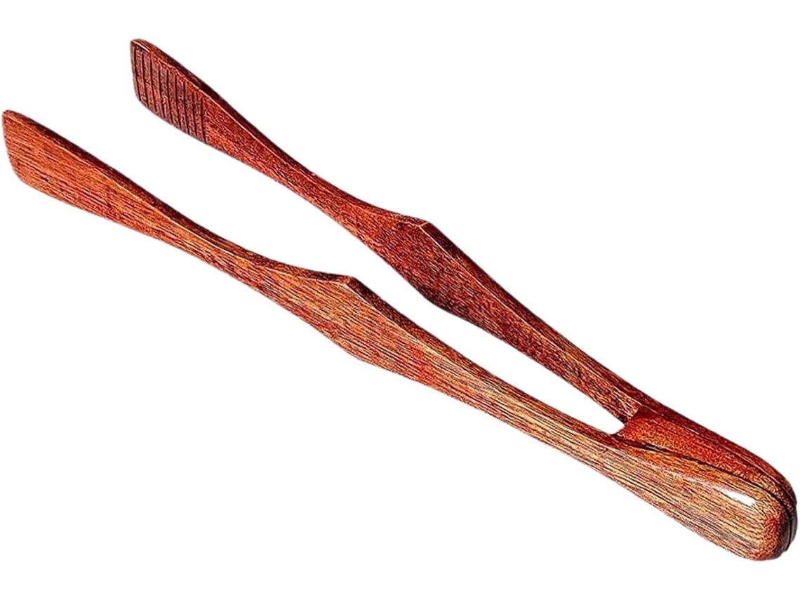 Pinça De Madeira Para Torradas – Cozinha Antiderrapante, Utensílio Com Cabo Longo