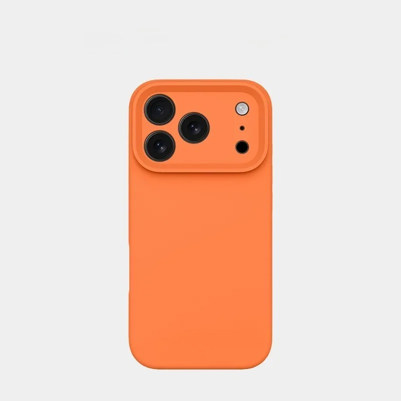 (orange 17) Capa De Celular Original Em Silicone Líquido Magnético, Compatível Com Carregamento Sem Fio.