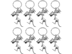 Conjunto de 8 Chaveiros em Formato de Animais GOKOCO para Chaves