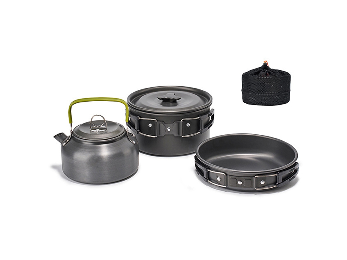 Conjunto de Panelas para Camping e Hiking Portátil