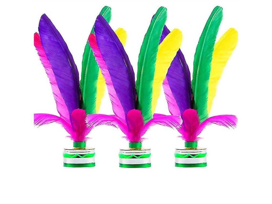 3 Unidades De Jianzi Chino Pelo De Oca Para Patinar Y Jugar Ejercicio Físico Regalo Innovador Colorido