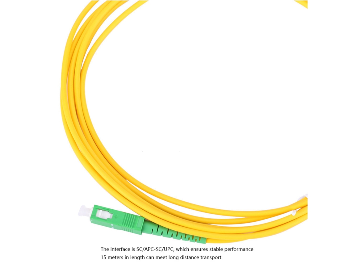 Laxiscreed Cabo De Fibra Óptica Monomodo 15m Com Revestimento Pvc De Alta Qualidade