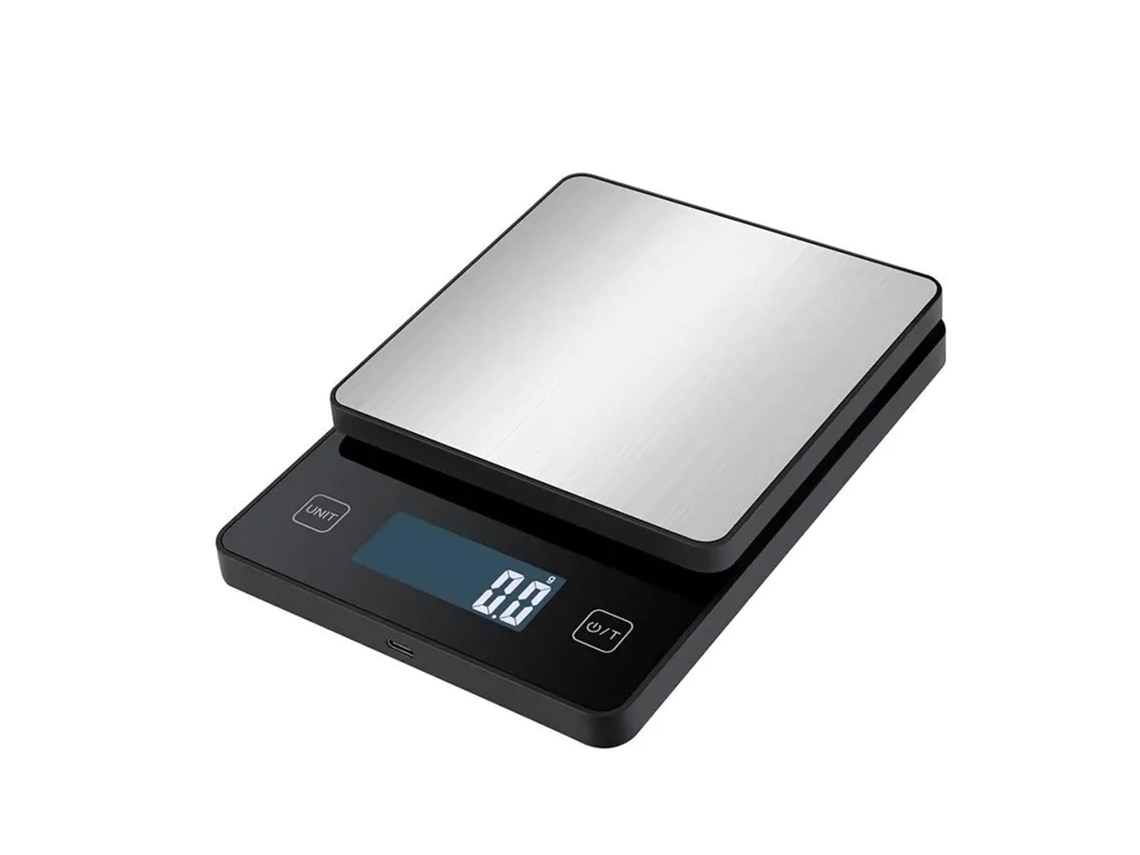 Balança Eletrônica Digital Recarregável De 3kg 0, 1g, Balança De Cozinha Elétrica Em Aço Inoxidável Confeitaria