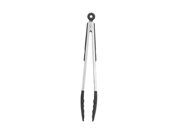 Pinça De Silicone Para Alimentos, Pinça Anti Escaldante De Aço Inoxidável Para Churrasco, Para Cozinha, Casa E Ar Livre (12 Pol, Preto)