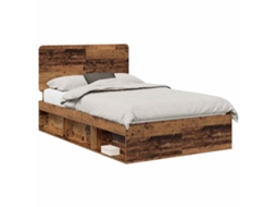 Estrutura da Cama com Cabeceira Madeira Antiga 120x190 cm MAISON EXCLUSIVE