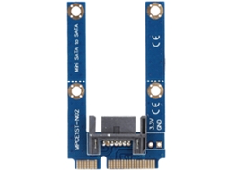 Cartão Adaptador Abs Azul Msata Para Sata 7 Pinos Cavo De Transferência De Unidade De Computador Horizontal