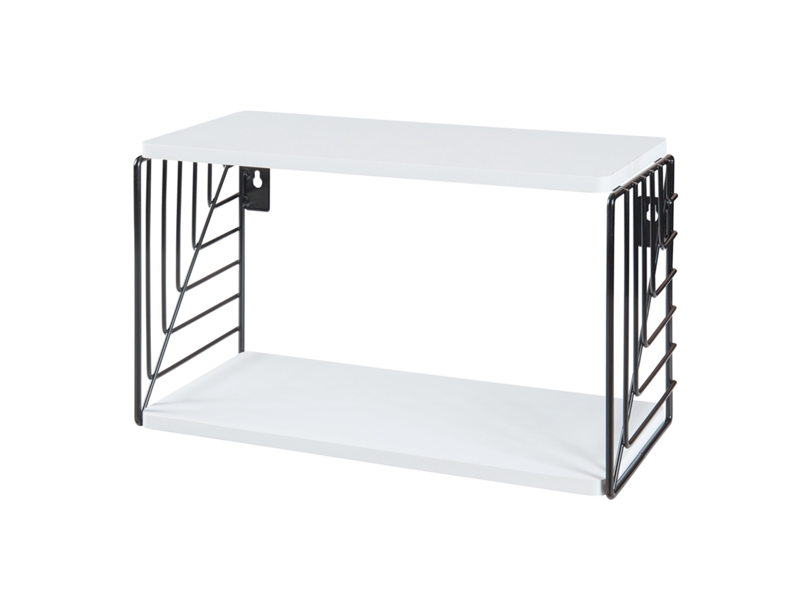 Prateleira de Parede Moss 39X18X23 Cm Preto/Branco [EN.CASA]