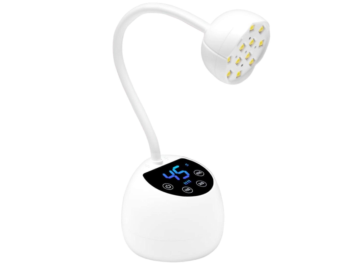 Lâmpada Uv Para Unhas, Mini Luz Uv Para Esmalte Em Gel, Secador De Unhas Led Recarregável Com 3 Temporizadores E Sensores Automáticos, Branco Ly Ebike