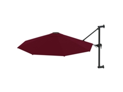 Maison Exclusive - Guarda-sol De Montar Na Parede Com Mastro Metálico 300 Cm Bordô