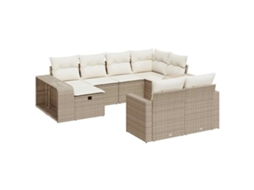 Garden Sofa Set, Garden Sofa Sets Vidaxl Bege Rattan / Vime (n/a)