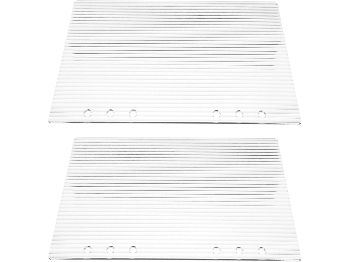 Camadas protetoras de acrílico para cadernos recarregáveis, ideais para diários de viagem e agendas.