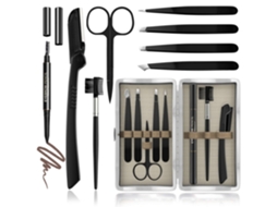 VYLARA Conjunto Profissional De Aparadores De Sobrancelhas, Para Cuidados Com As Sobrancelhas Com Ferramentas E Pincéis Personalizados, Perfeito Para Homens