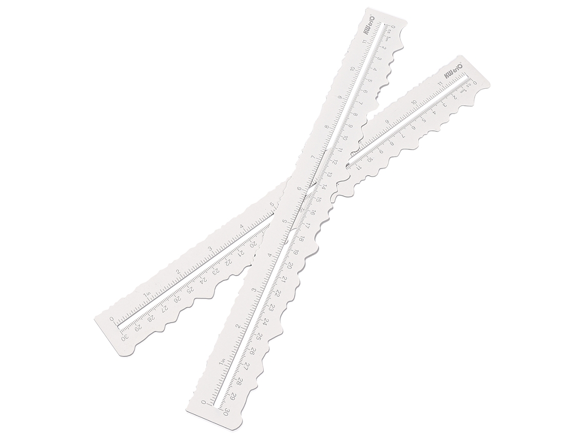 Régua de Rasgar de Metal Kw trio 30cm para Papel com Borda Irregular Scrapbooking Diy Projetos Artesanais