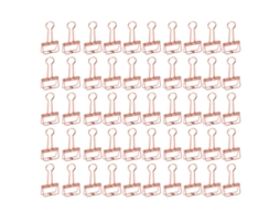 Conjunto De 50 Clipes De Papel Ocos Em Metal Para Documentos, Relatórios E Materiais De Estudo, Cor Ouro Rosa Aquaforge