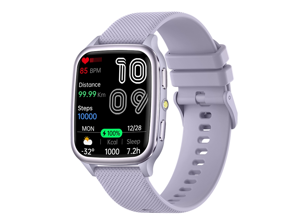 Smartwatch Zw93 Com Tela Tft De 1,93", Chamadas Bluetooth, Modos Esportivos, Bateria De 340mah E Resistência À Água Ip67 (roxo)