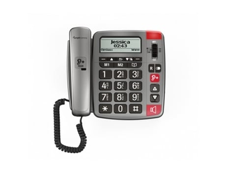 Telefone Fixo AMPLICOMMS Powertel 196 Full Duplex