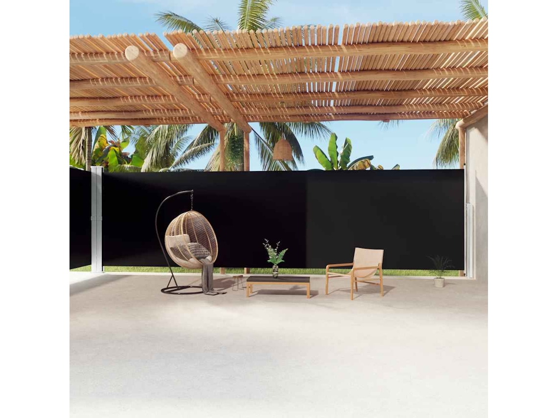 Vidaxl Toldo Lateral Retrátil 220x1200 Cm Preto