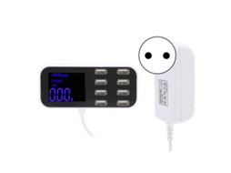 Carregador USB com 8 portas e display EOOCOO