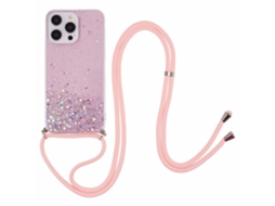 Correia Casa Para Iphone 13 Pro Pele Sintética Rosa