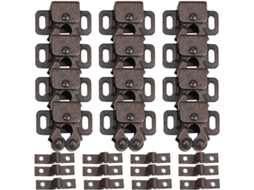 Conjunto De 20 Fechos Duplos Roletes Para Portas Armários E Despensas, Em Aço Laminado A Frio Com Resistência À Corrosão