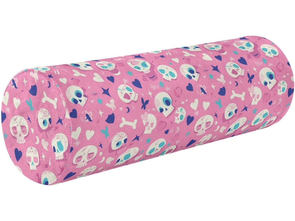 Travesseiro Cervical Redondo Frotgv Fácil de Limpar Ideal para Viagens, Casa e Escritório