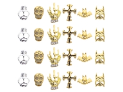 120 Unidades de Amuleto de Unhas para Decorações de Halloween ALLINLESS