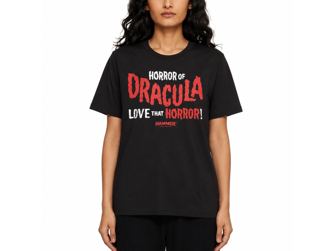 Rockinstone Horror Movies Horror Of Dracula Black Adult T-shirt Size:xl