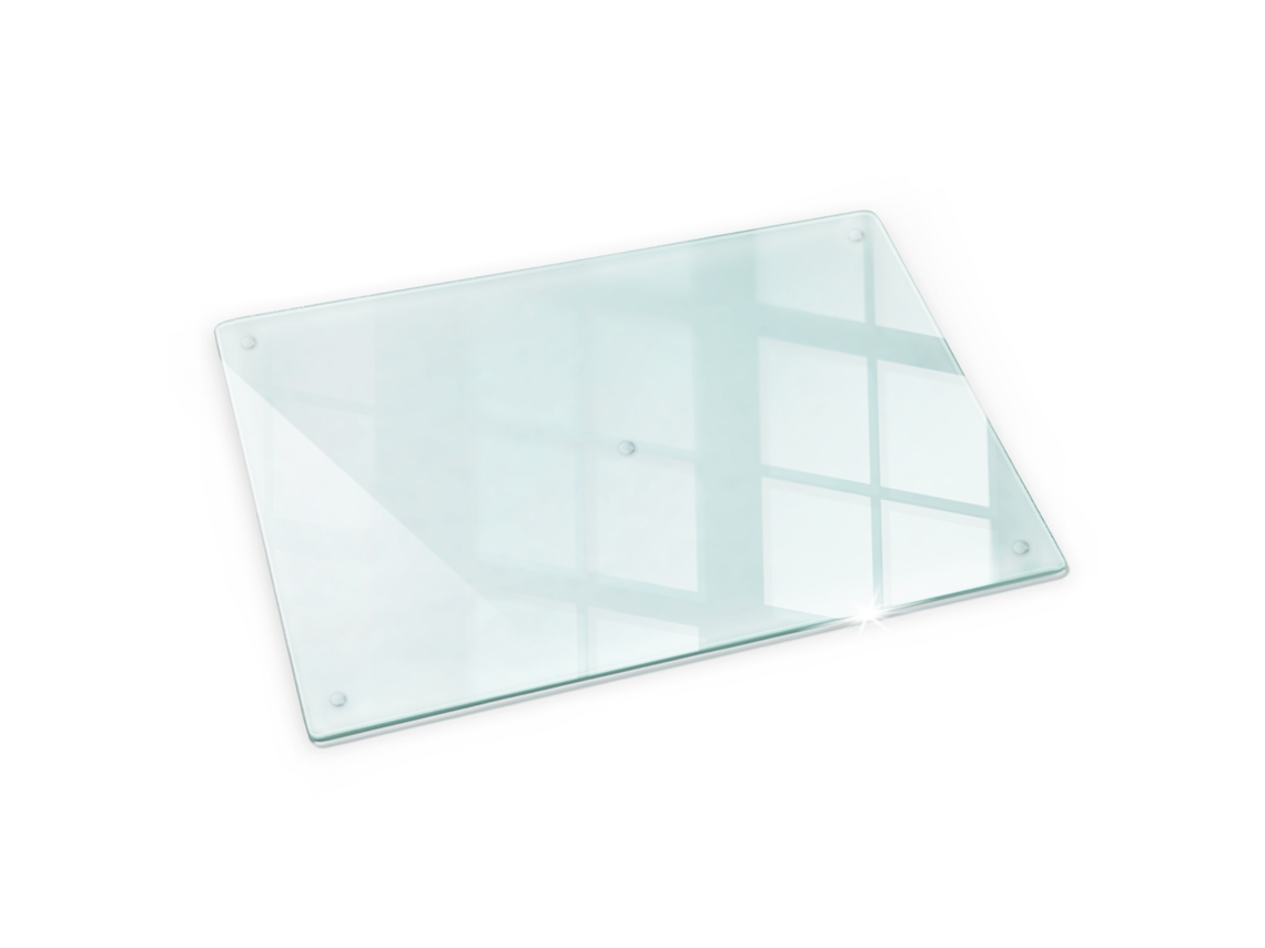 Tábua de cortar em vidro Espelharte, Vidro transparente 80x52 cm