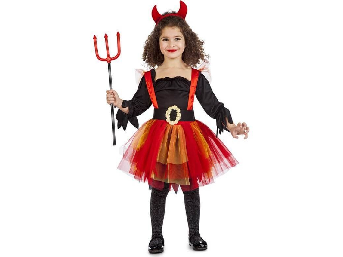 Fato de Menina DISFRAZZES Diaba Tutú (Tam: 5 a 6 anos)