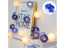Luzes de Fio Piscantes Led com Bola Plástica Azul Marinho 2m 10led para Natal e Ano Novo S/MARCA