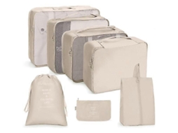 Conjunto De 7 Organizadores De Mala, Para Organizar Roupas, Calçado E Acessórios Em Viagem
