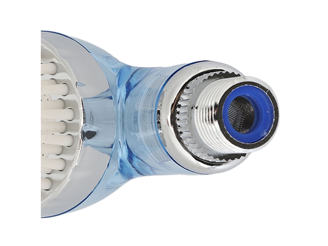 Bocal de chuveiro portátil de plástico com pressurizador para shampoo.