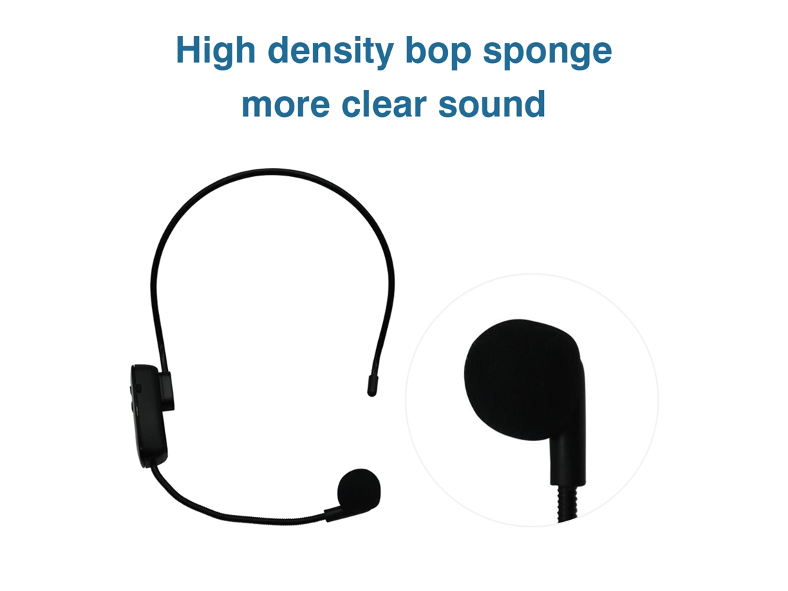 Mali microfone Sem Fio 2.4ghz Profissional Head wear para Streaming e Ensino