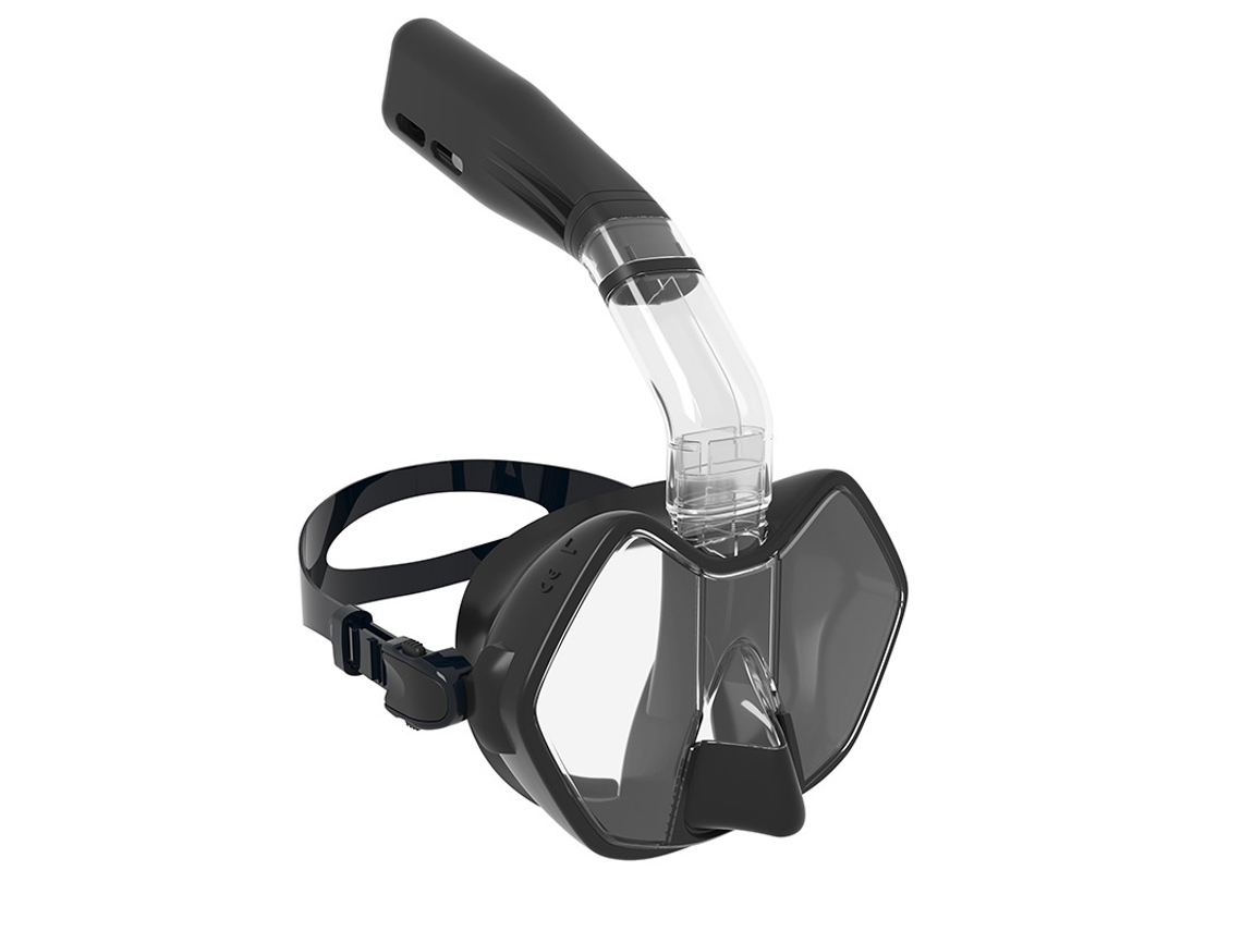 Conjunto de máscara de snorkel anti-embaçante Czhhmart com tubo seco removível e design anti-vazamento, tamanho G. Preto.