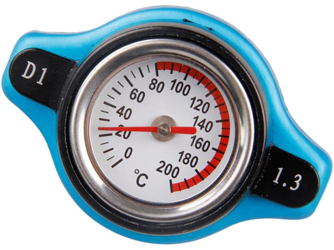 Aquecedor de radiador termostático com medidor de temperatura e termômetro.