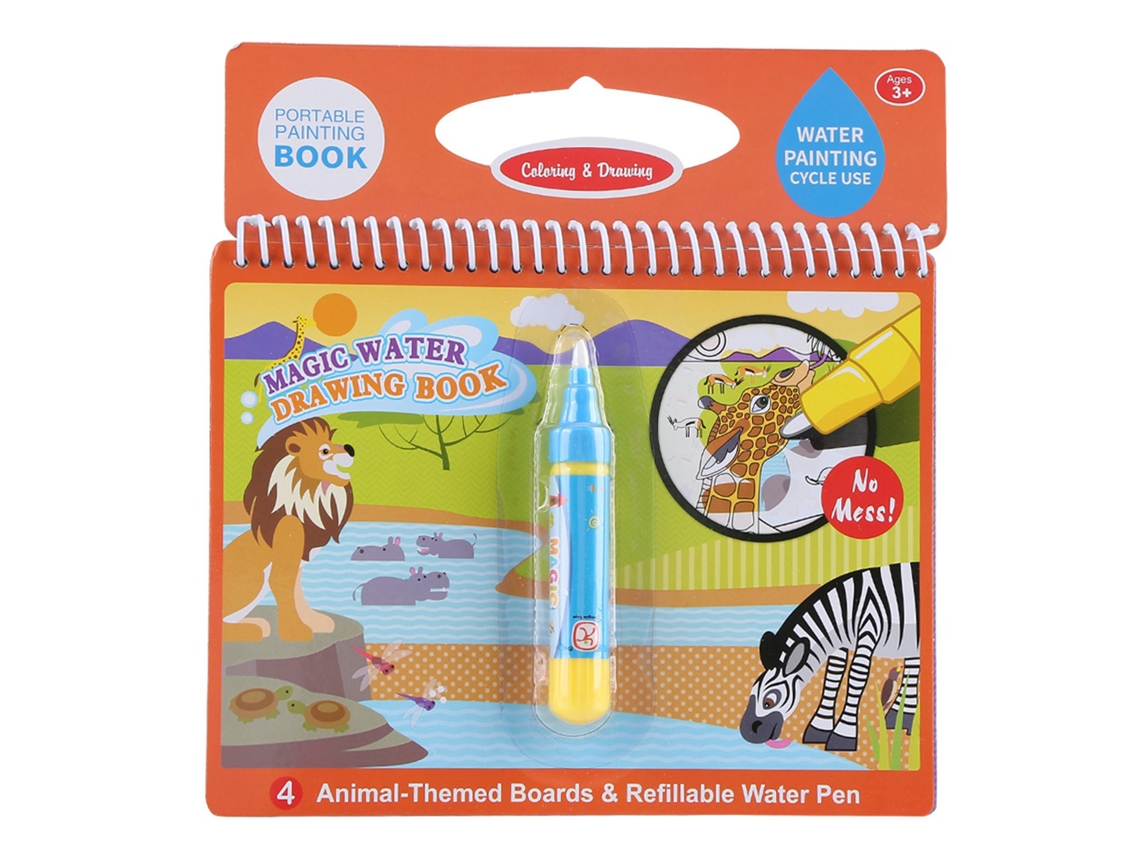 Ats libro de Colorear Portátil para Niños Con Lápiz de Agua Juguete de Aprendizaje Temprano 2