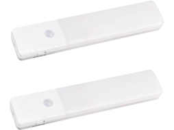 Conjunto de 2 Lâmpadas Led de Indução Sem Fio Recarregáveis Via Usb para Uso Corporal, Ideais para Armários e Corredores. SFUSHOS