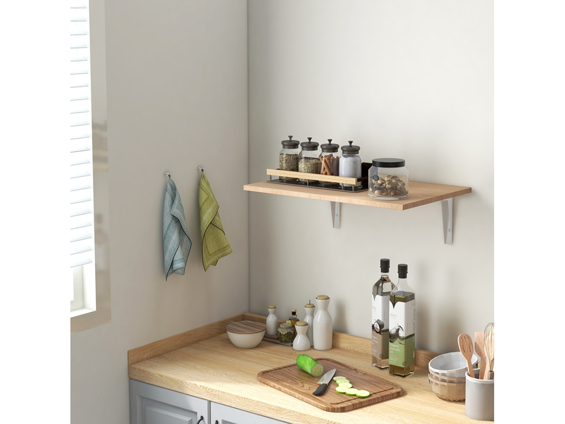 Mesa Plegable De Pared Mesa Abatible De Pared De Madera Ahorra Espacio Para Cocina Comedor Dormitorio 60x40x20 Cm Natural