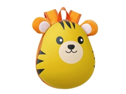 Mochila Infantil Fofa Com Estampa De Animais Em 3d, Alça Ombro Ajustável E Zíper Duplo Db Aquaforge (1 Unidade)