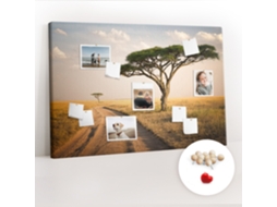 Painel De Cortiça Para Parede Paisagem Da África Para O Corredor Espelharte (120x80 Cm)