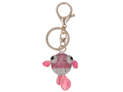 Llavero De Pez Dorado Para Mulher Bonito Llavero De Pez Com Pedras Strass Artesanal Brilho Metálico Llavero Glitter Para Carteira