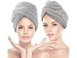 MEOIRUERY Toalha De Microfibra Para Cabelo, Superabsorvente, Ideal Para Cabelos Grossos, Secagem Rápida, Protege O Cabelo De Danos, Suave Para O Cabelo, Fácil D