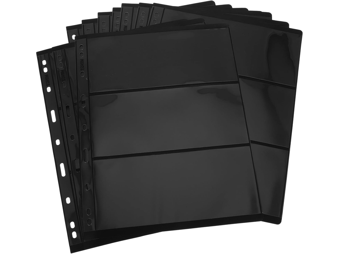 Joinpaya Lote De 10 Intercalares Reto - Formato Padrão 9 Perfurações - Verso Para Álbum De Timbres