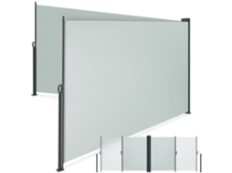 Toldo Lateral Duplo Tectake Extensível Com Mecanismo De Enrolar Automático 600x9x160 Cm